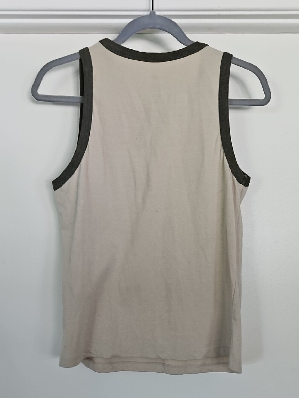 NATURAL LIFE Cream Ringer Tee with Dark Green trim - Picture 4 of 6